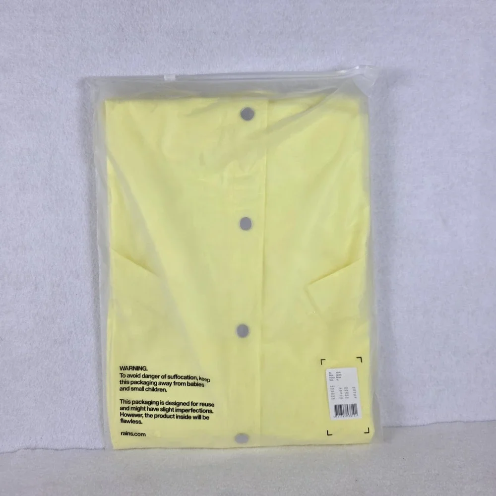 RAINS Jacket 12010 Size XL Straw Waterproof PU Rain‎ Coat NWT  Unisex